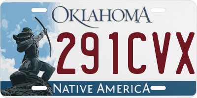 OK license plate 291CVX