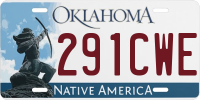 OK license plate 291CWE