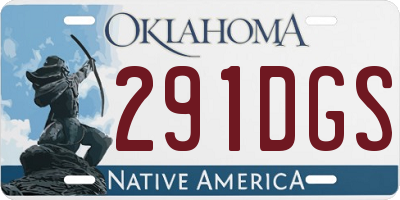 OK license plate 291DGS