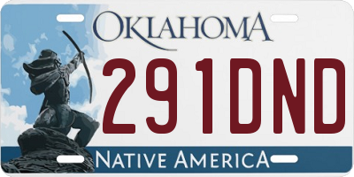 OK license plate 291DND