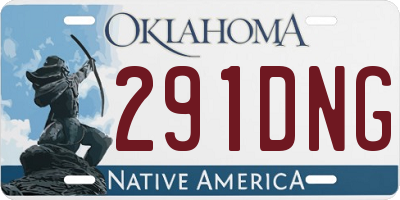OK license plate 291DNG
