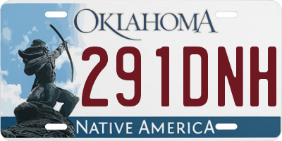 OK license plate 291DNH