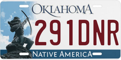 OK license plate 291DNR