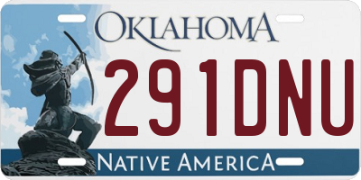 OK license plate 291DNU