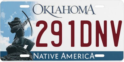 OK license plate 291DNV