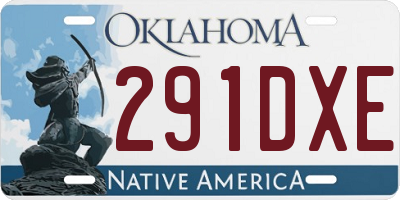 OK license plate 291DXE