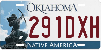 OK license plate 291DXH