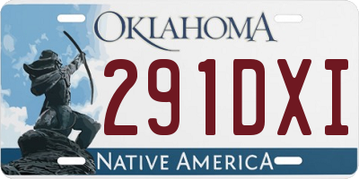 OK license plate 291DXI
