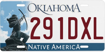 OK license plate 291DXL
