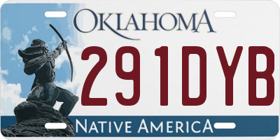 OK license plate 291DYB