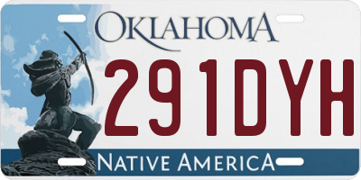 OK license plate 291DYH