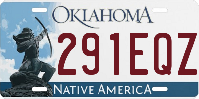 OK license plate 291EQZ