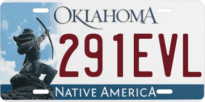 OK license plate 291EVL