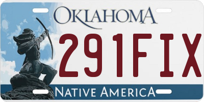 OK license plate 291FIX