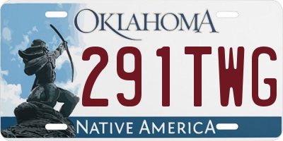 OK license plate 291TWG