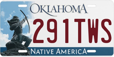 OK license plate 291TWS