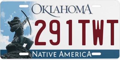 OK license plate 291TWT