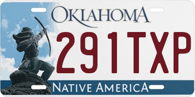 OK license plate 291TXP