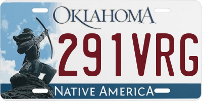 OK license plate 291VRG