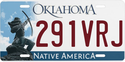 OK license plate 291VRJ