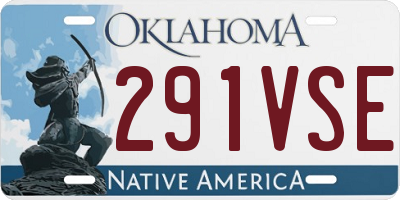 OK license plate 291VSE