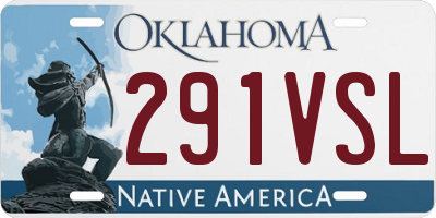 OK license plate 291VSL