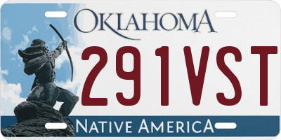 OK license plate 291VST