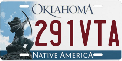 OK license plate 291VTA