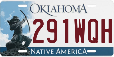 OK license plate 291WQH