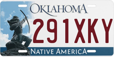 OK license plate 291XKY