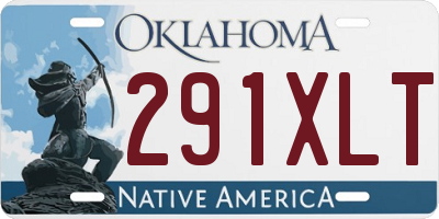 OK license plate 291XLT