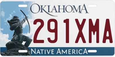 OK license plate 291XMA