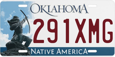 OK license plate 291XMG