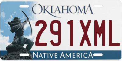 OK license plate 291XML