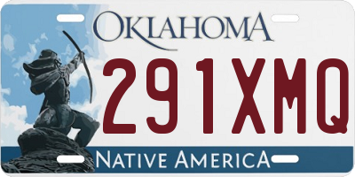 OK license plate 291XMQ