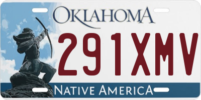 OK license plate 291XMV