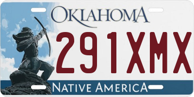 OK license plate 291XMX