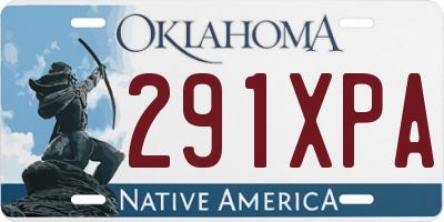 OK license plate 291XPA