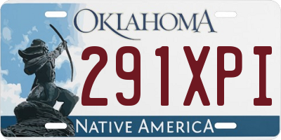 OK license plate 291XPI