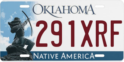 OK license plate 291XRF