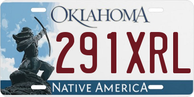 OK license plate 291XRL