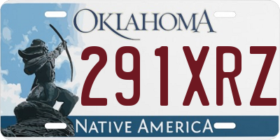 OK license plate 291XRZ