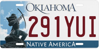 OK license plate 291YUI