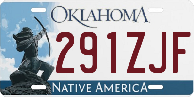 OK license plate 291ZJF