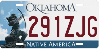 OK license plate 291ZJG