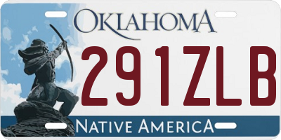 OK license plate 291ZLB