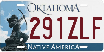 OK license plate 291ZLF