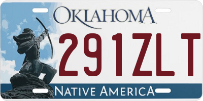 OK license plate 291ZLT