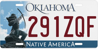 OK license plate 291ZQF