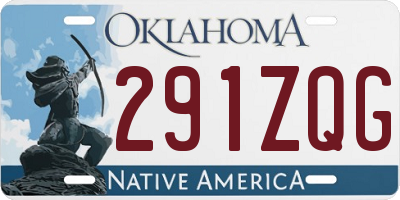 OK license plate 291ZQG